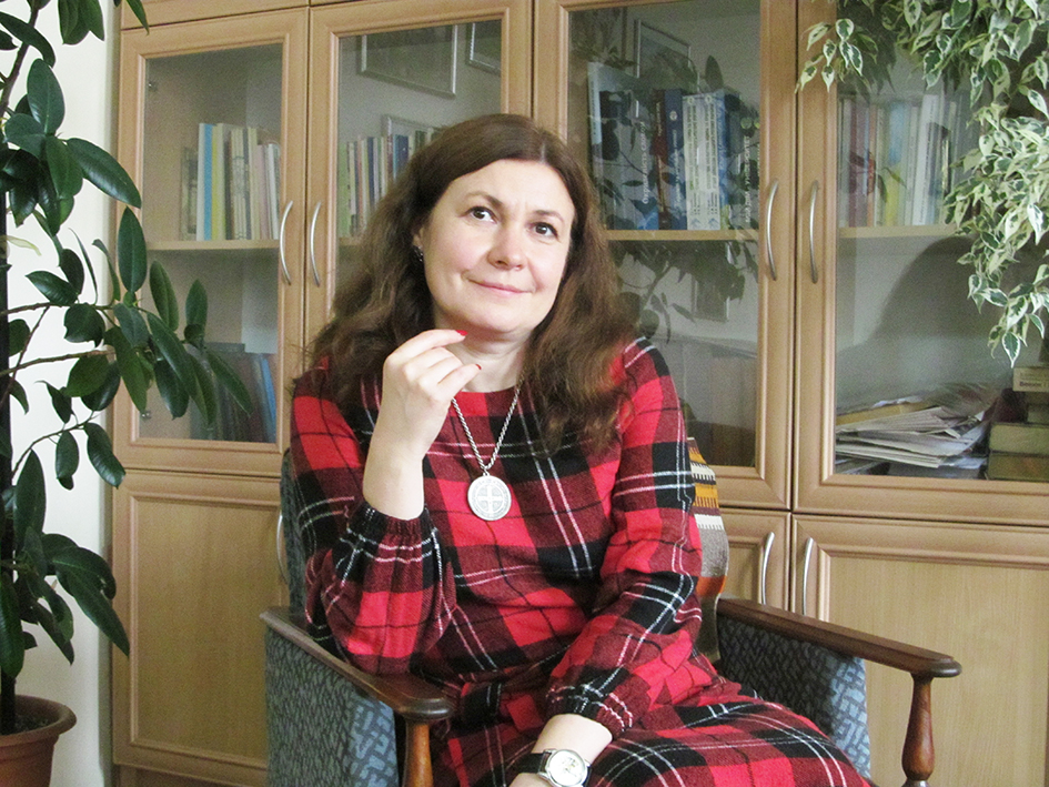 Письменниця і науковець Ольга Деркачова у редакції «Галичини». 