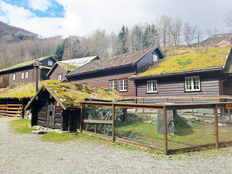  Для туристів – стилізовані під старовину дерев'яні домівки вікінгів із «трав'яними» дахами. 