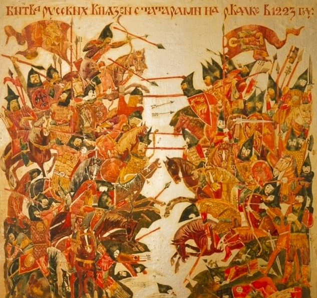 Битва на Калці 31 травня 1223 р. (зі старовинної гравюри)