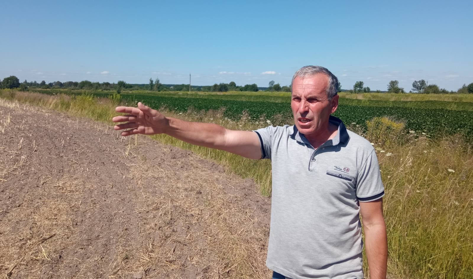 Староста Мостища Василь Булавинець в урочищі «Мочарки».